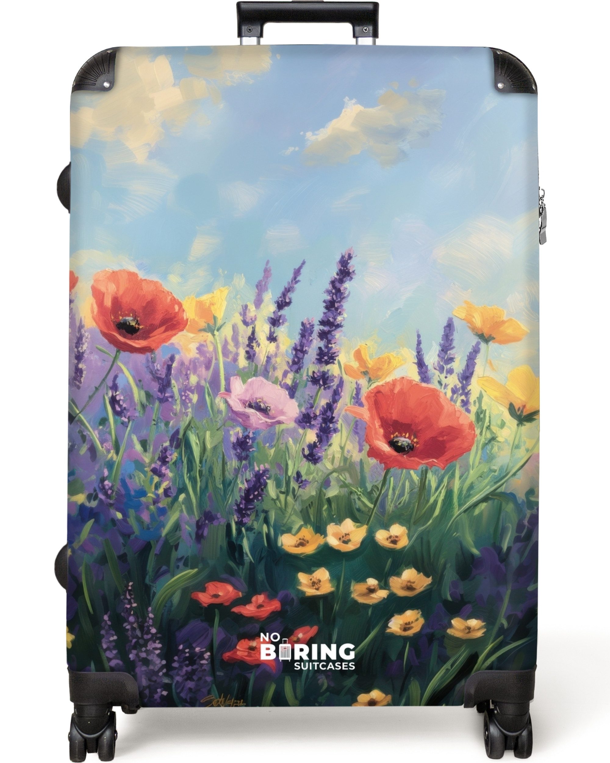 NoBoringSuitcases.com© Hartschalen-Trolley Blumenfeld mit Lavendel unter günstig online kaufen