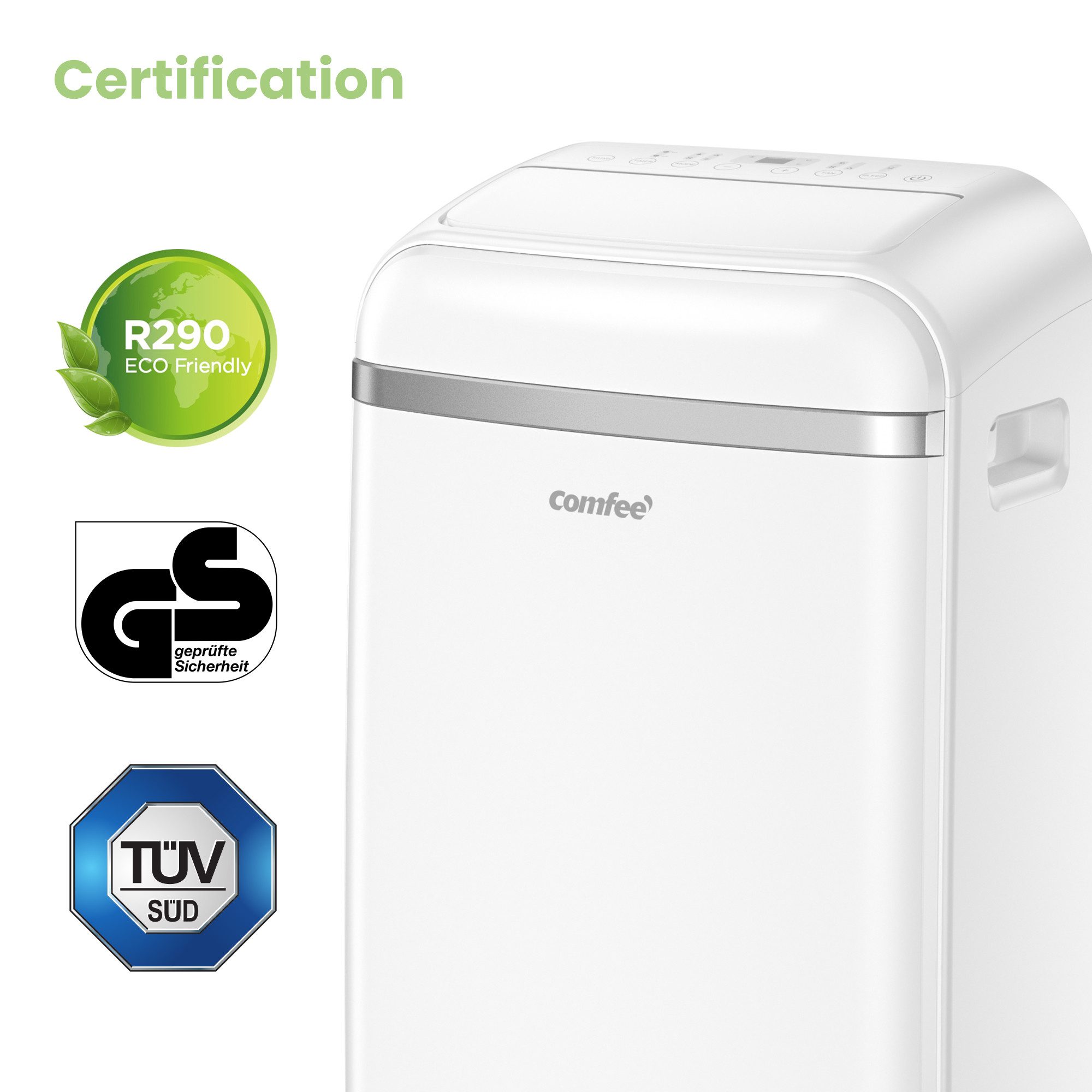 comfee 3-in-1-Klimagerät Friendly Pro, Kühlen, Entfeuchten & Ventilieren, für Räume bis zu 36m²