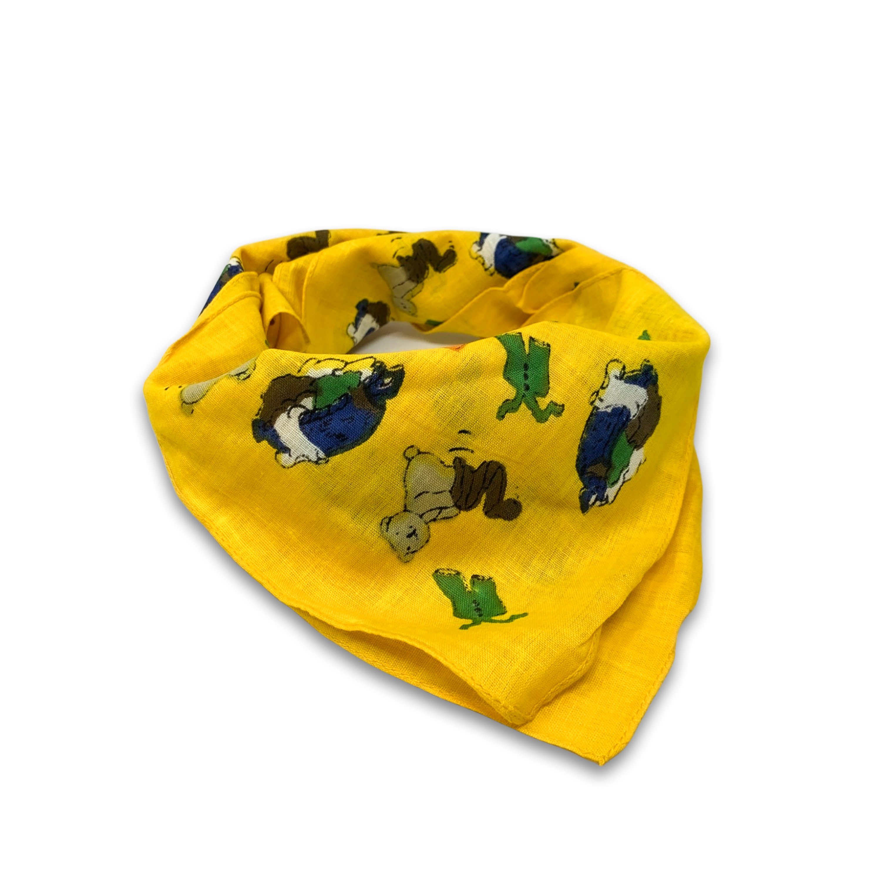 Bärchen halsband scarf Schal Friseurmeister - Muster Basic leichte Halstuch 50cm Gelb halstücher 50cm tücher x