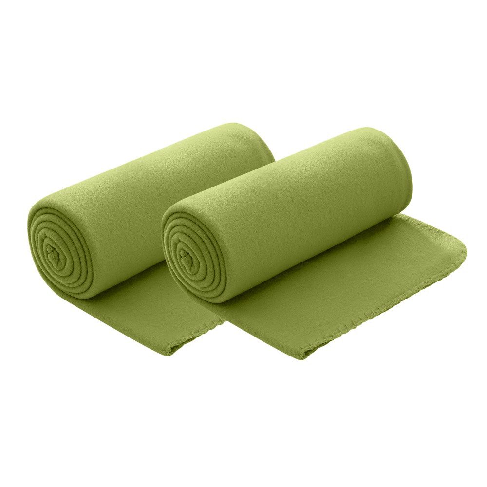 Wohndecke Polar-Fleece, wometo, OEKO-TEX®, 2 Fleecedecken mit Kettel-Rand & Anti-Pilling