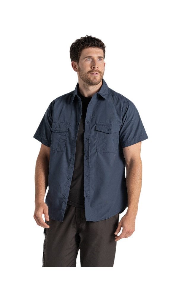 Craghoppers Kurzarmhemd Kiwi (UV-Schutz, Brusttasche) ombreblau Herren