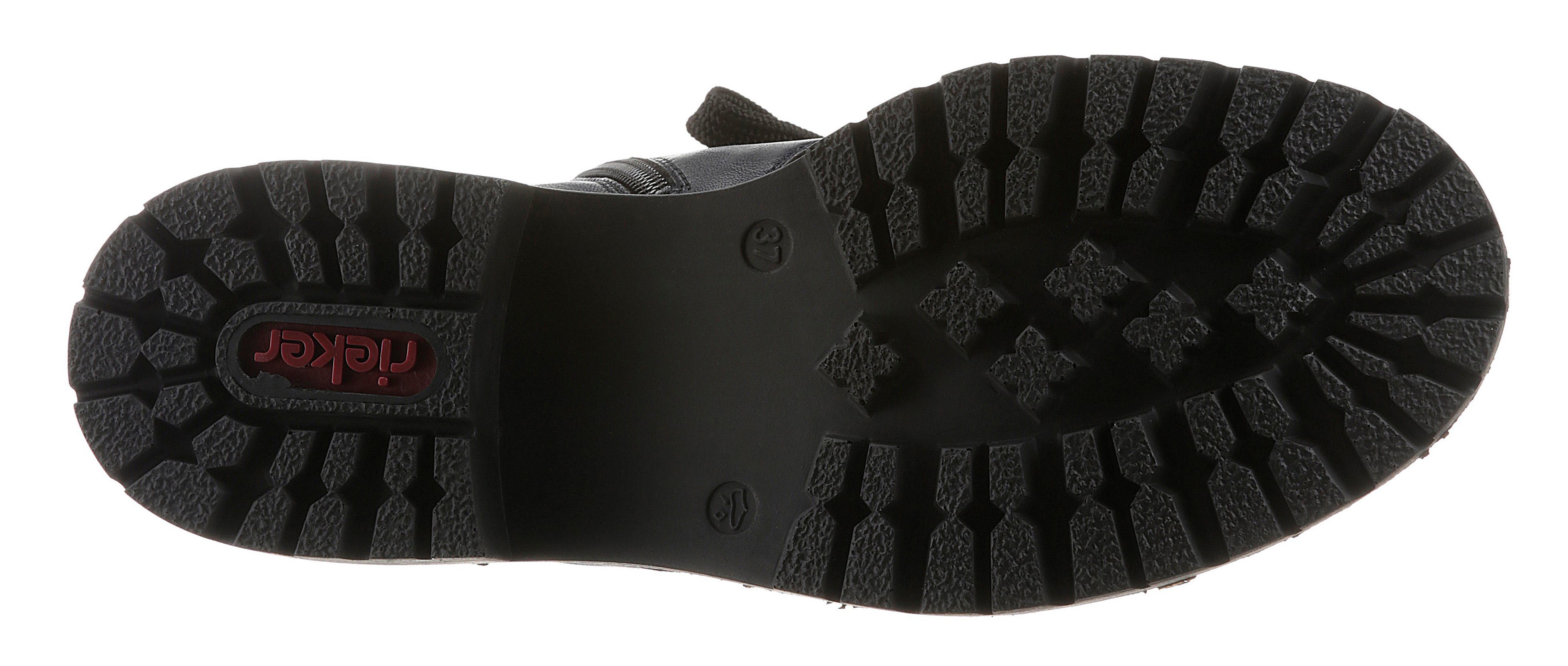 Rieker Schnürboots, Stiefelette, Profilsohle, Blockabsatz, mit lässiger Schnürung
