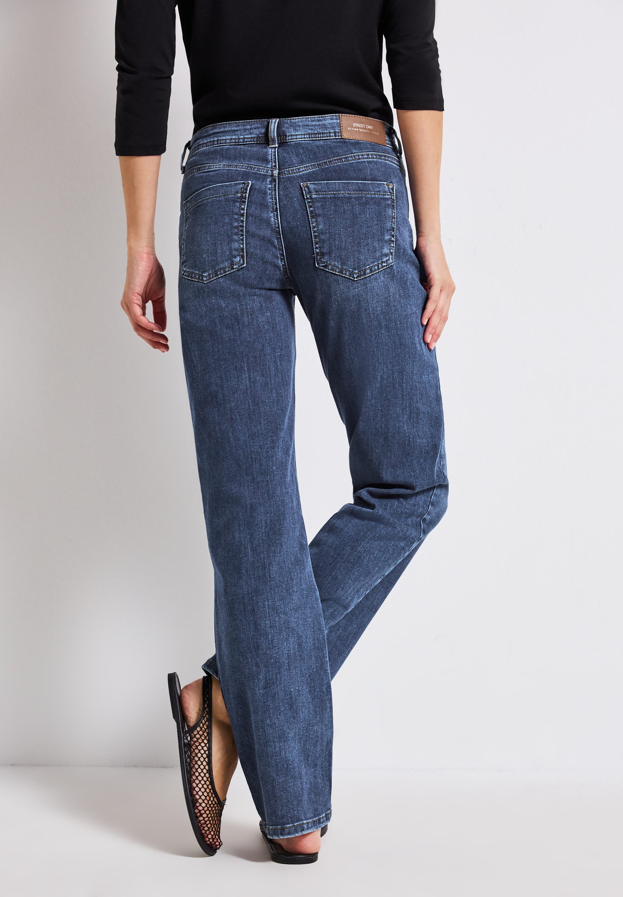 STREET ONE Straight-Jeans Middle Waist