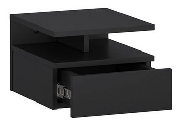 Feldmann-Wohnen Nachttisch T01 (T01, 1-St., Nachtkonsole), 32x35x23cm schwarz