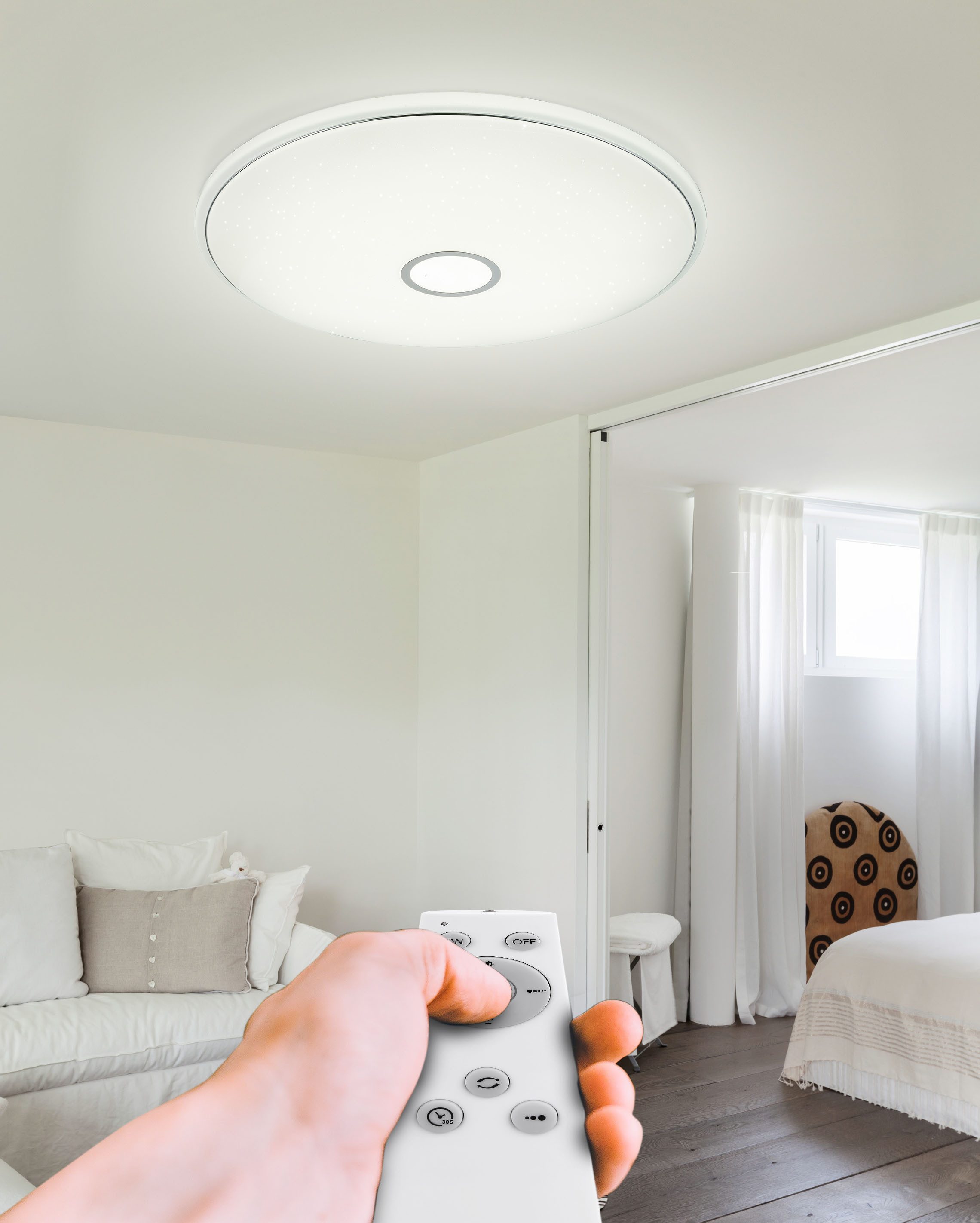 GLOBO LIGHTING LED Deckenleuchte CONNOR, Dimmfunktion, Fernbedienung, Infra günstig online kaufen