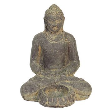 Oriental Galerie Dekofigur Buddha Figur Kerzen Teelichthalter 18 cm (1 St)