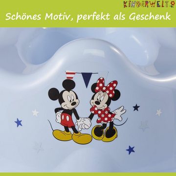 KiNDERWELT Töpfchen Töpfchen Disney Micky Maus blau für Babys und Kinder stabiler Babytopf