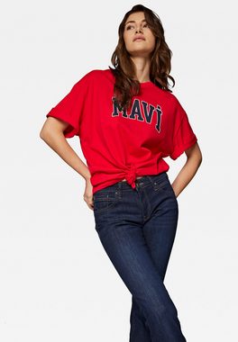 Mavi Rundhalsshirt MAVI PRINTED TEE Oversize T-Shirt Mit Mavi Print