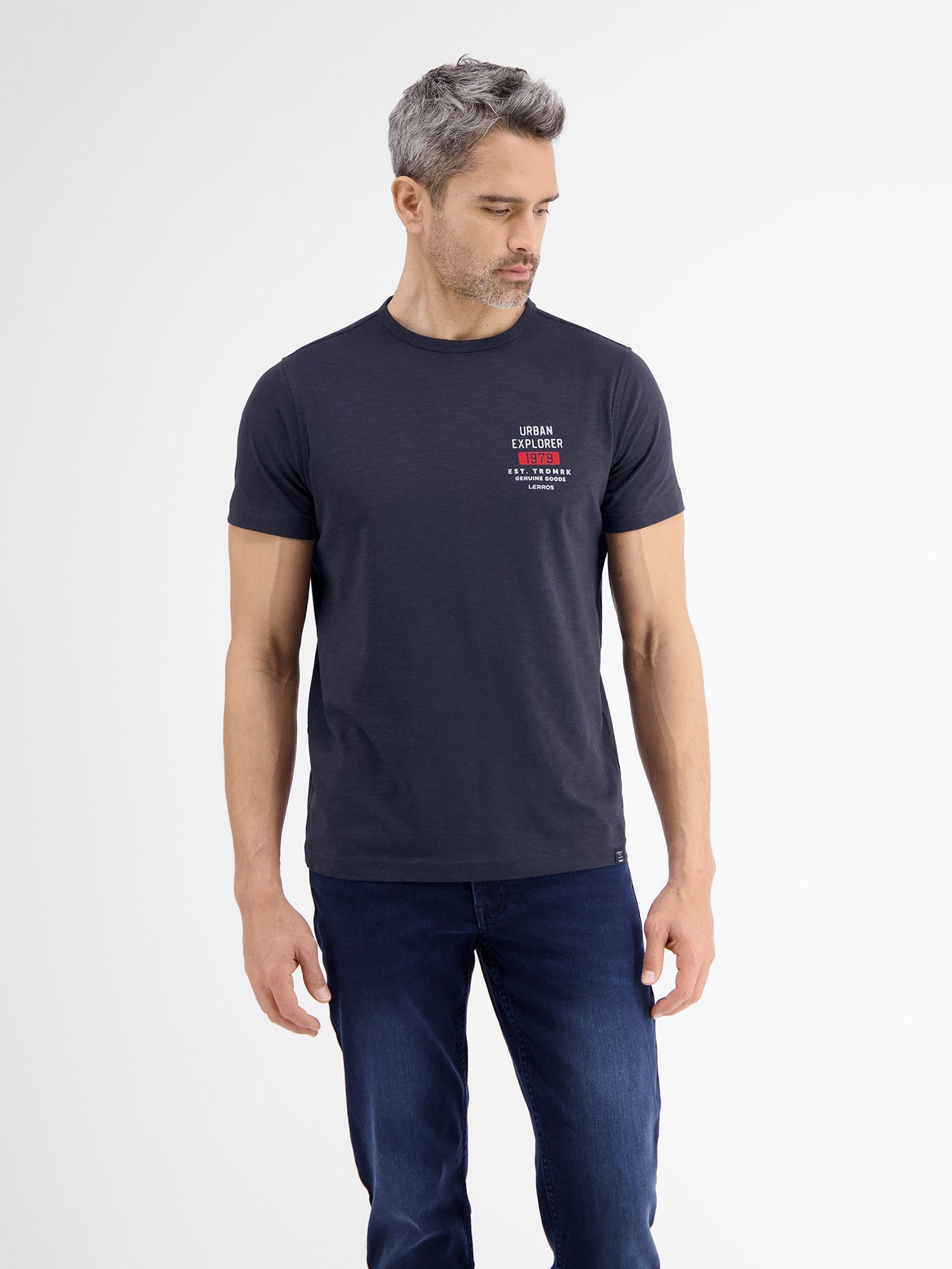 LERROS T-Shirt LERROS T-Shirt, O-Neck CLASSIC NAVY