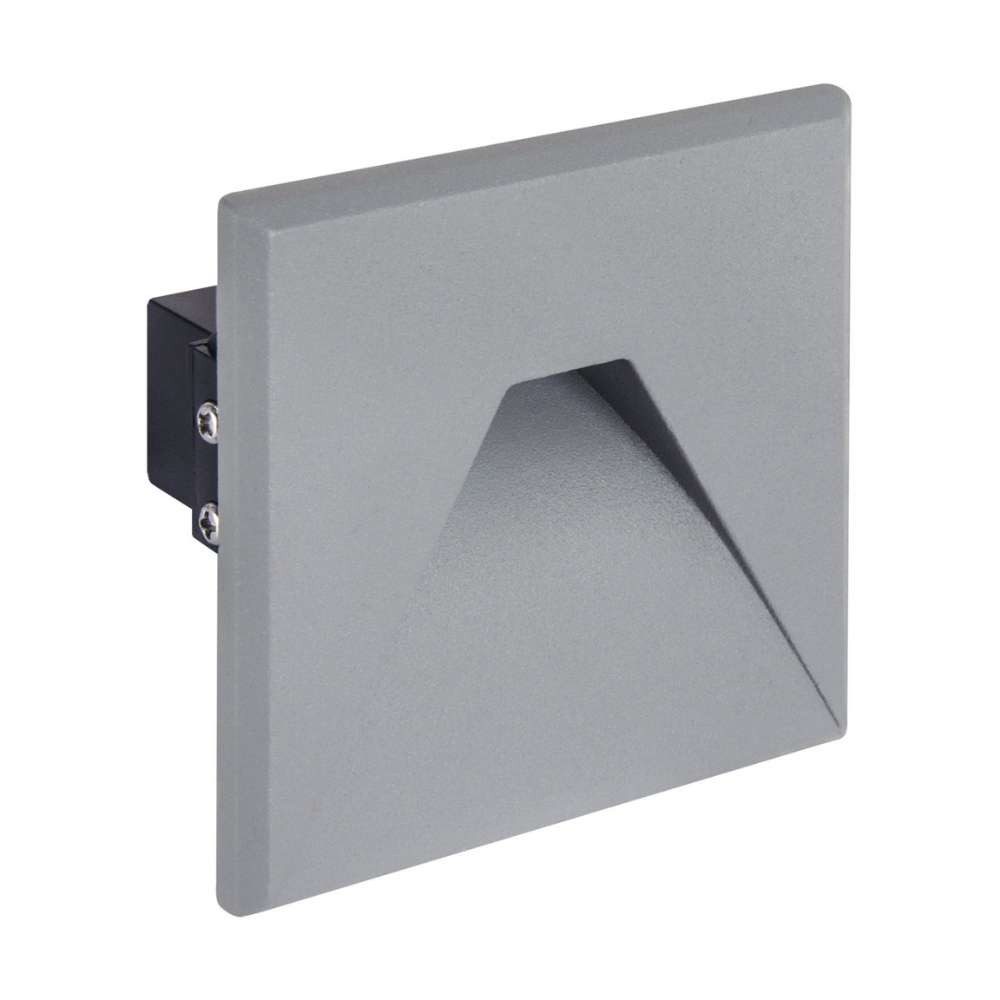 V-TAC LED Einbauleuchte LED Einbau-Treppenleuchte Stufenleuchte für Außen- und Innenbereiche, Neutralweiß, 1,6w, Neutralweiß, 85x85x59mm, grau, Lochmaß: Ø60-70mm, Aluminium, IP54
