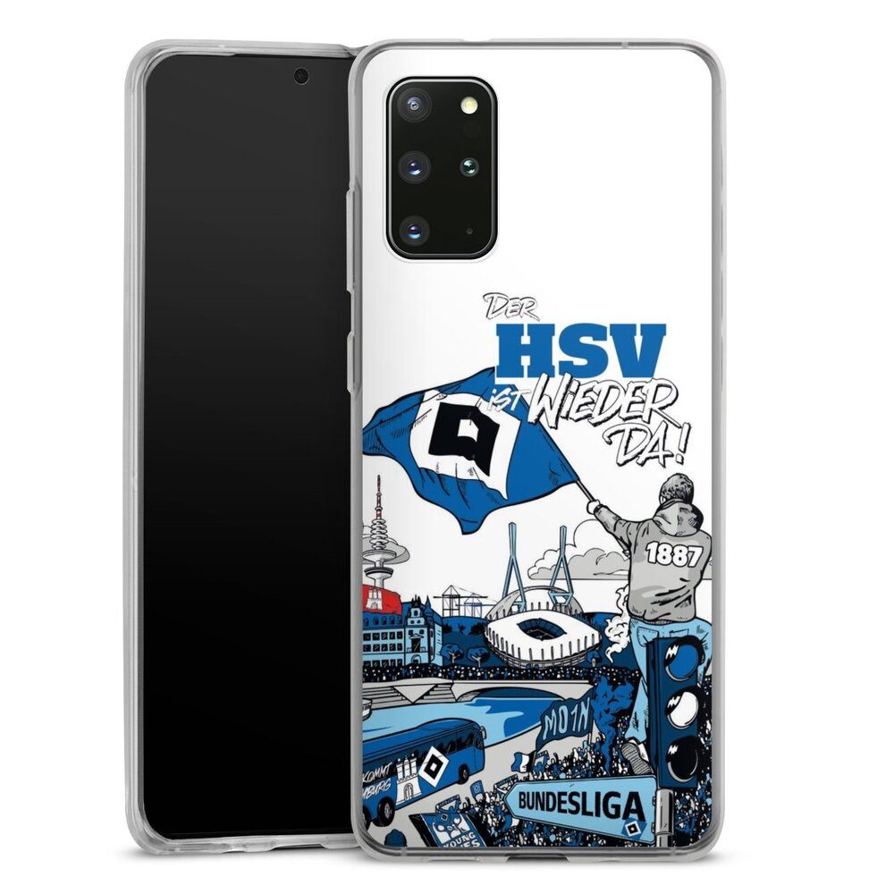 DeinDesign Handyhülle Hamburger SV Offizielles Lizenzprodukt Aufstieg, Samsung Galaxy S20 Plus Silikon Hülle Bumper Case Handy Schutzhülle