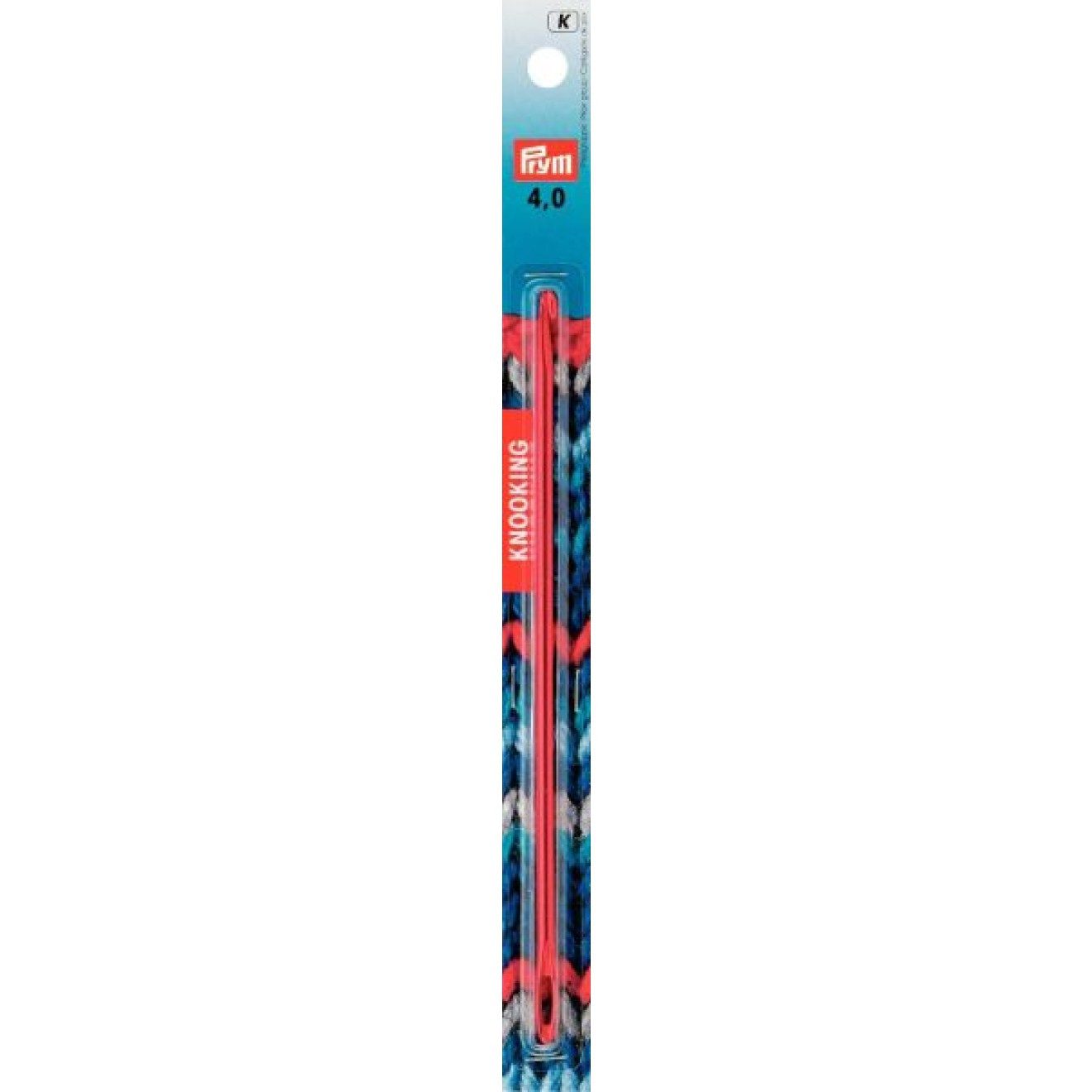Prym Stricknadeln Knooking Nadel 4,00 mm 16,5 cm rot