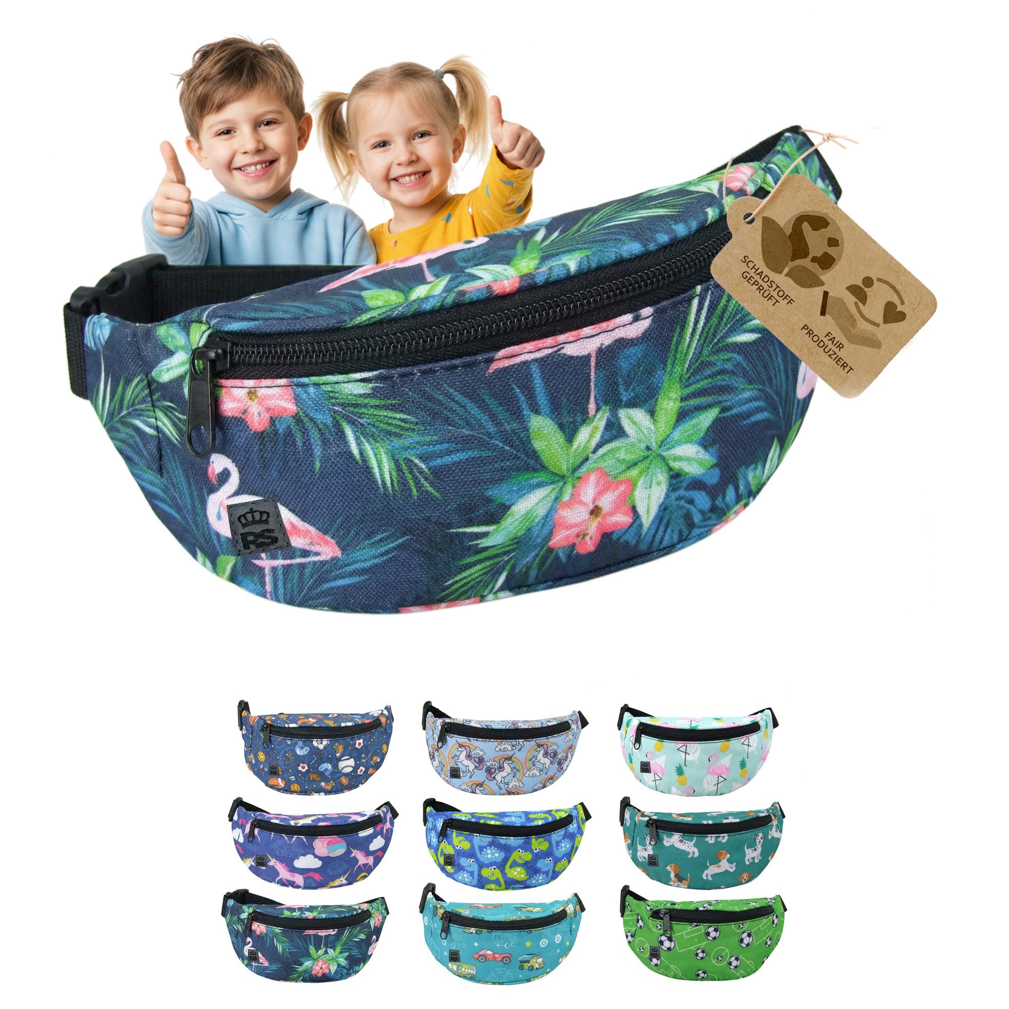 BambiniWelt by Rafael K. Gürteltasche Bauchtasche Kinder 3-7 Jahre Hüfttasche verstellbar robust abwaschbar