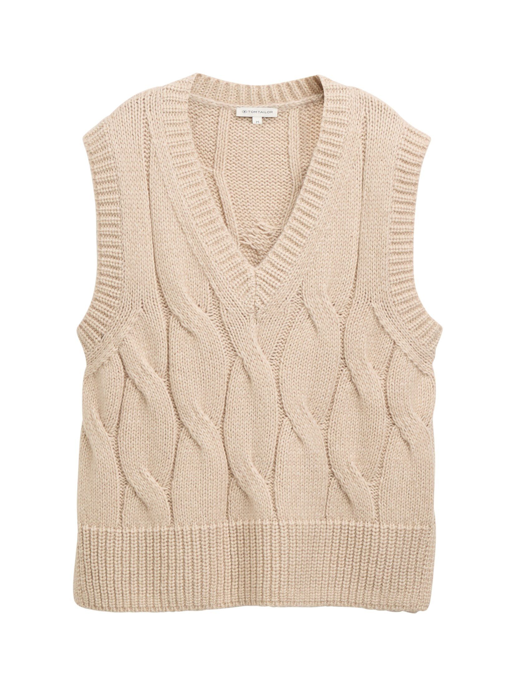 TOM TAILOR Strickpullover Pullunder mit Zopfmuster günstig online kaufen