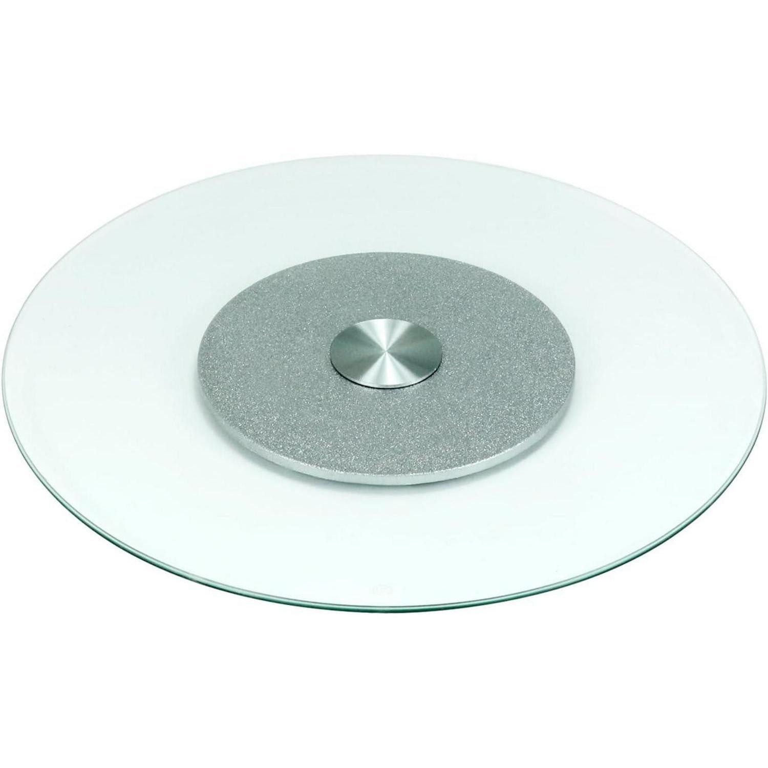 LuxusKollektion Drehteller Drehteller aus gehärtetem Glas 70 cm Servierplatte Drehbarer Smooth, (1-St)