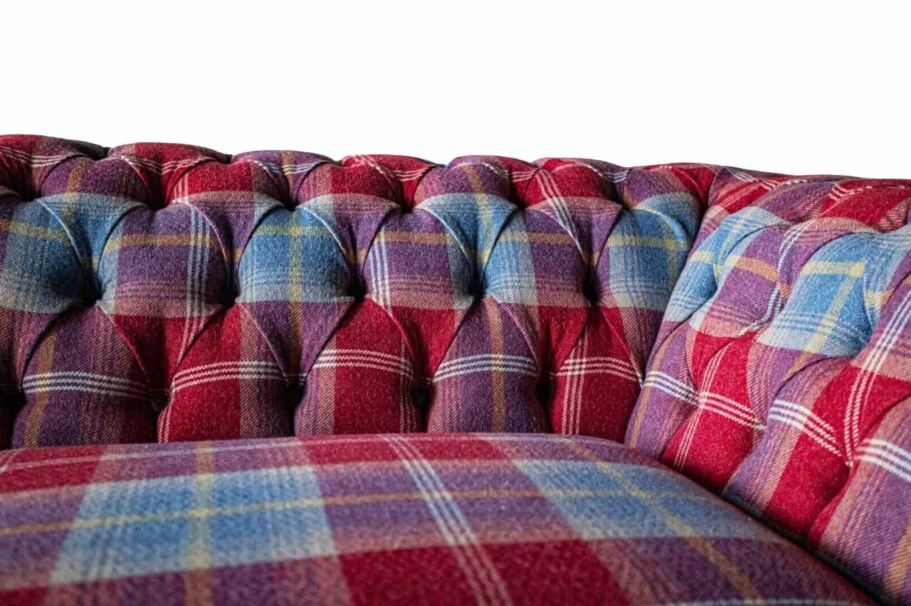 JVmoebel Chesterfield-Sofa, Sofa Chesterfield Wohnzimmer Sofas Design Klassisch Textil