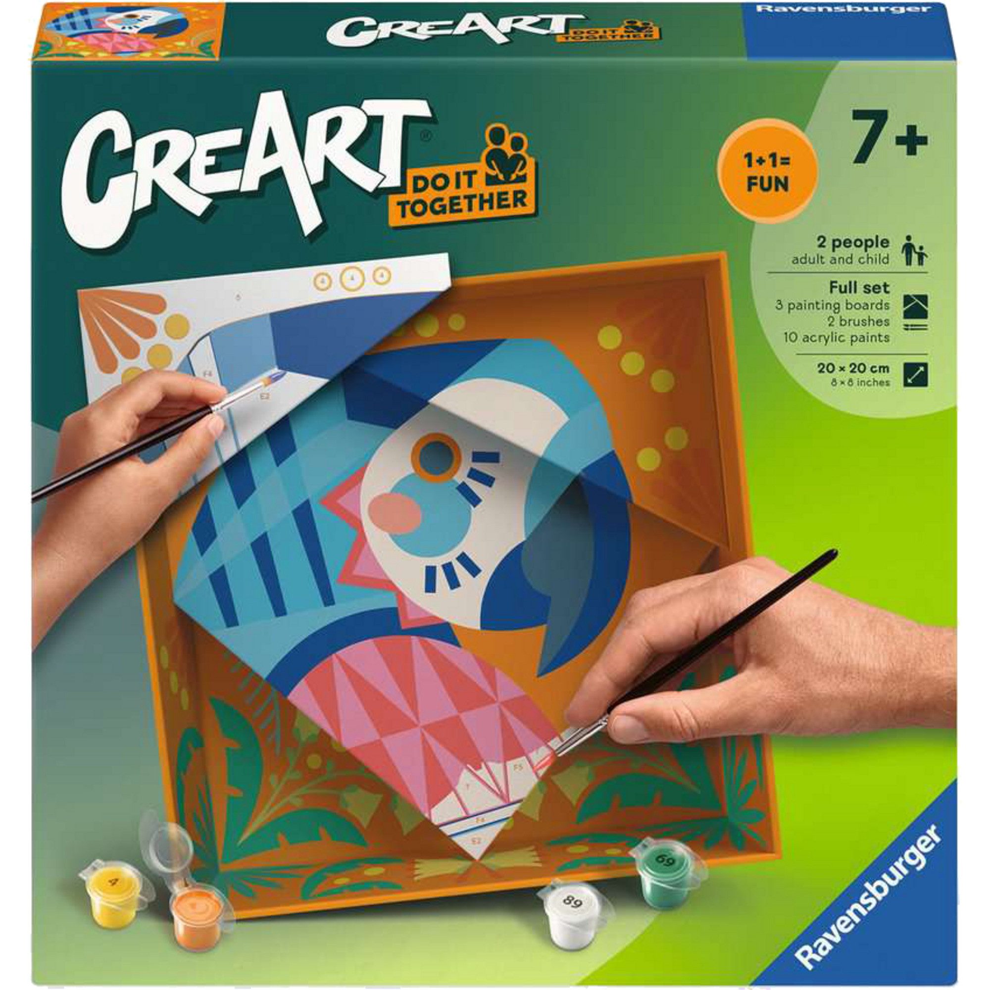 Ravensburger Malvorlage Ravensburger CreArt Do it together - Papagei