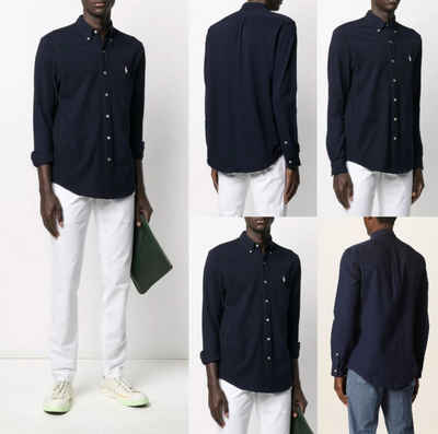 Ralph Lauren Langarmhemd Polo Ralph Lauren Custom Fit Poplin Hemd Pony Oxford Navy Button-Down