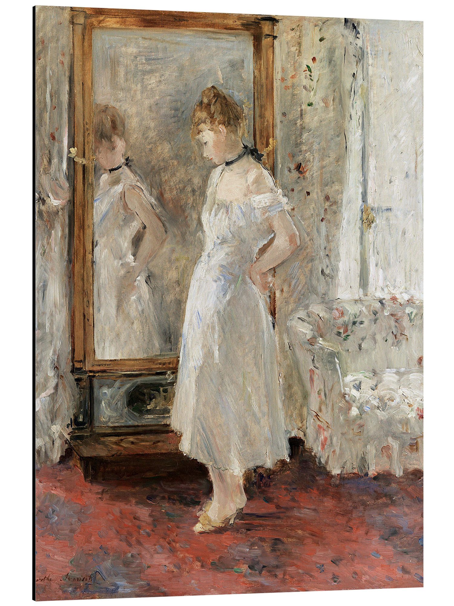 Posterlounge Alu-Dibond-Druck Berthe Morisot, Der Spiegel, Malerei