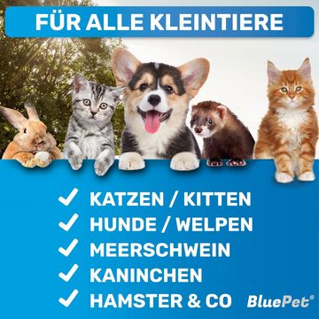 BluePet Zupfbürste "ZupfZeug Mini" Kleintierbürste, Edelstahl, Kunststoffnoppen, sanfte Fellpflege für kleine Hunde, Katzen, Kaninchen
