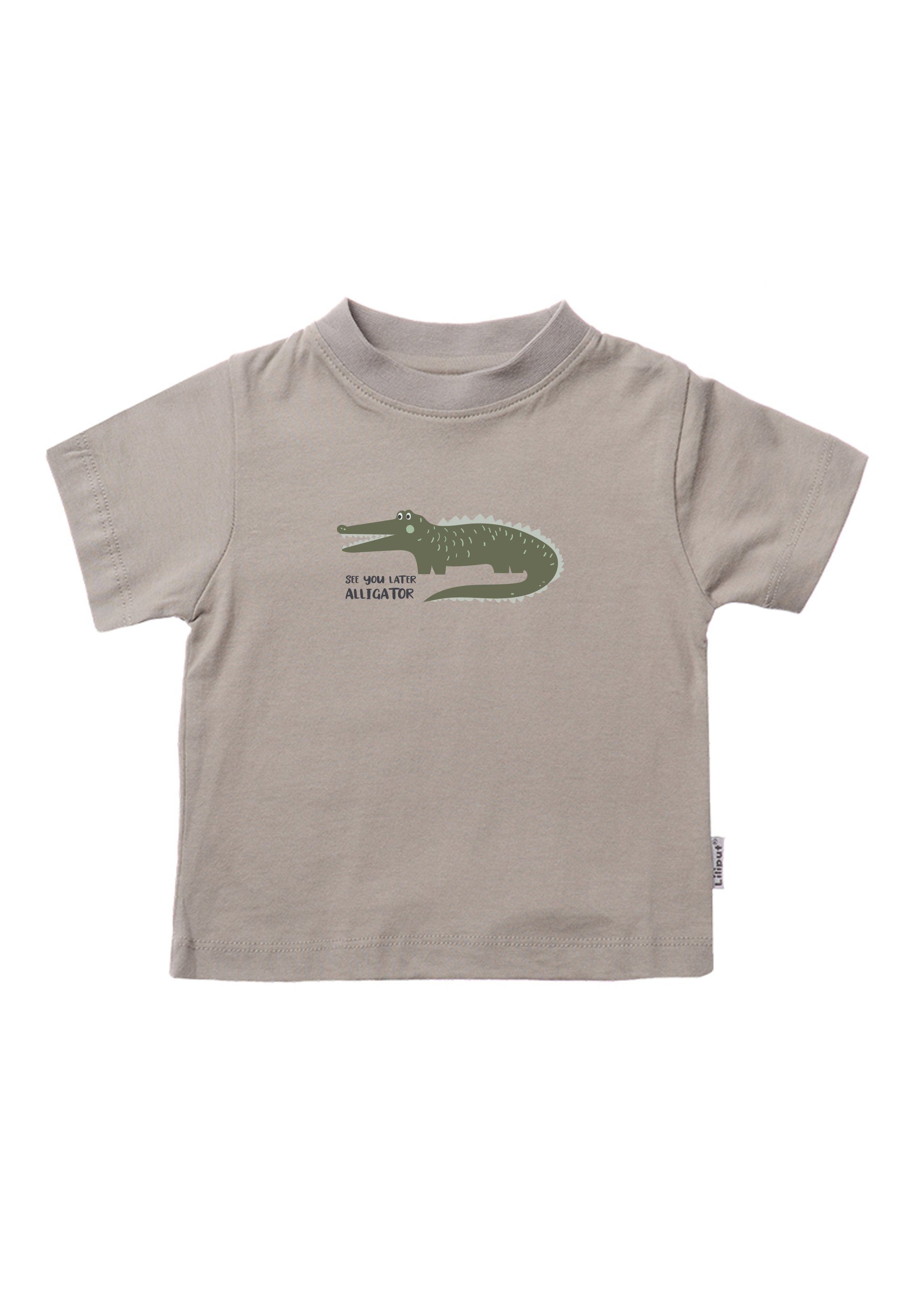 mit Krokodil T-Shirt Liliput verspieltem (2-tlg) Tier-Print