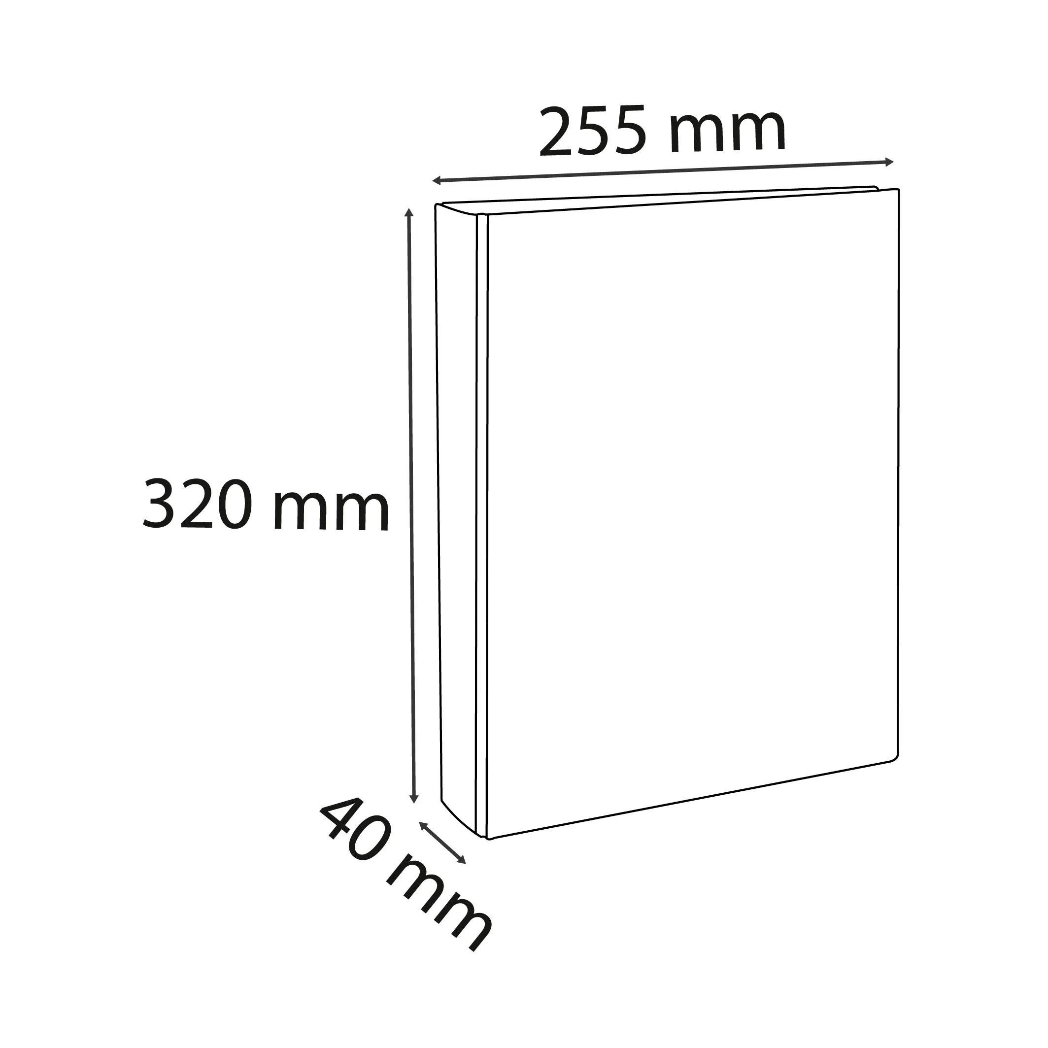 EXACOMPTA Ringbuchmappe 10x Ringbuch Karton 18mm PP 4Ring 25mm Rücken 40mm A4 Schwarz 51381E, Karton Ringbücher