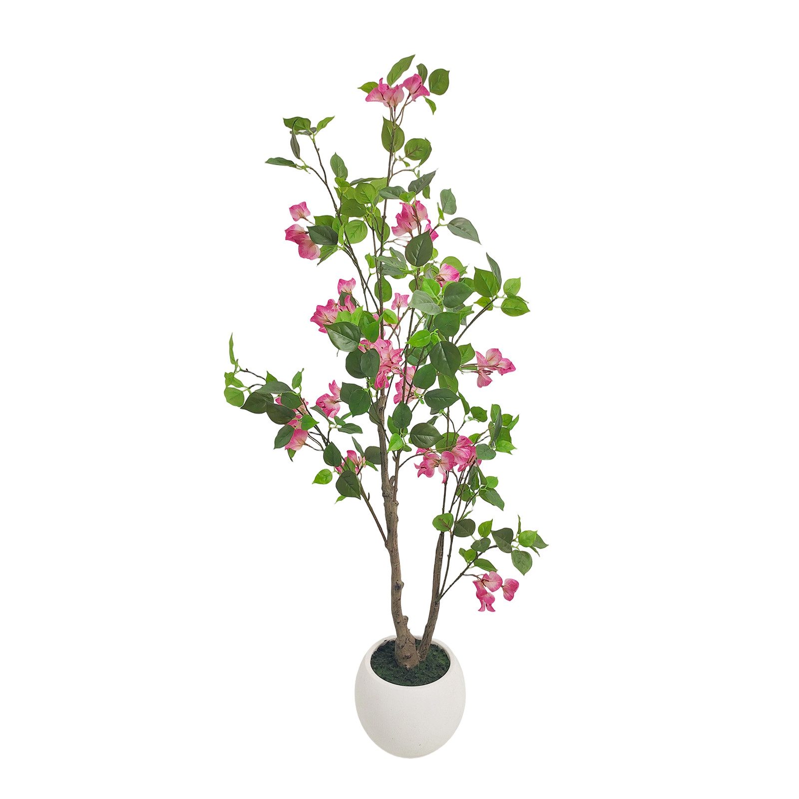 Kunstbaum Künstliche Bougainvillea Blumen Baum In Weißem Topf, GarveeMore, Höhe 150 cm