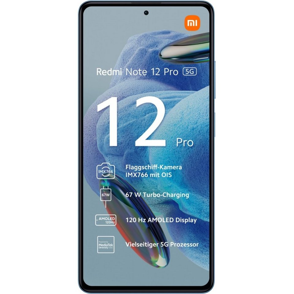 Xiaomi Redmi Note 12 Pro 5G 8GB+128GB Smartphone (16,94 cm/6,67 Zoll, 128  GB Speicherplatz, 50 MP Kamera), 5000mAh Akku & Fingerabdrucksensor