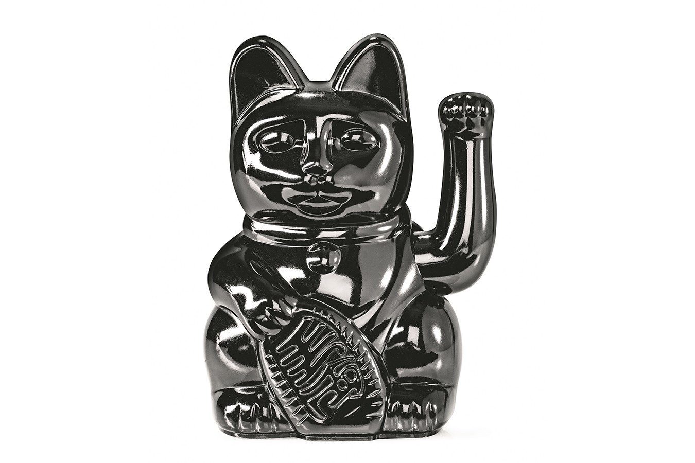 daslagerhaus living Winkekatze Winkekatze Lucky Cat Cosmic shiny schwarz