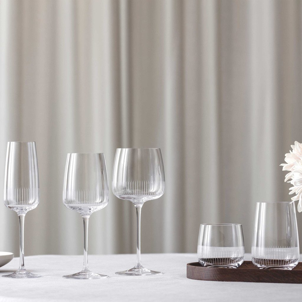 Villeroy & Boch Longdrinkglas Afina Longdrinkbecher, Set 4tlg. 124mm, 4-tlg., Glas, Kristallglas, 4 Stck, spülmaschinenfest