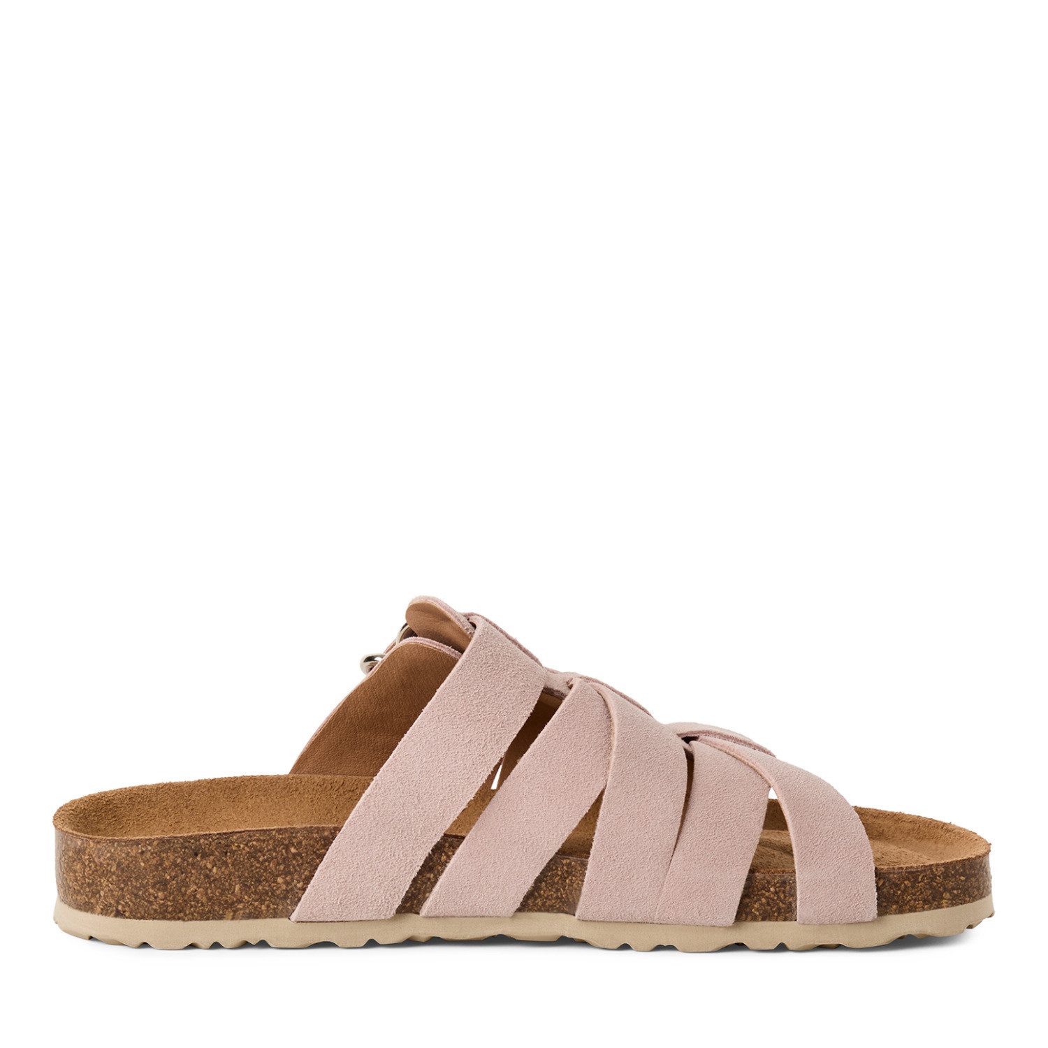 Tamaris Pantolette Schlupfschuh, Hausschuh, Sommerschuh mit Veloursleder-Fußbett
