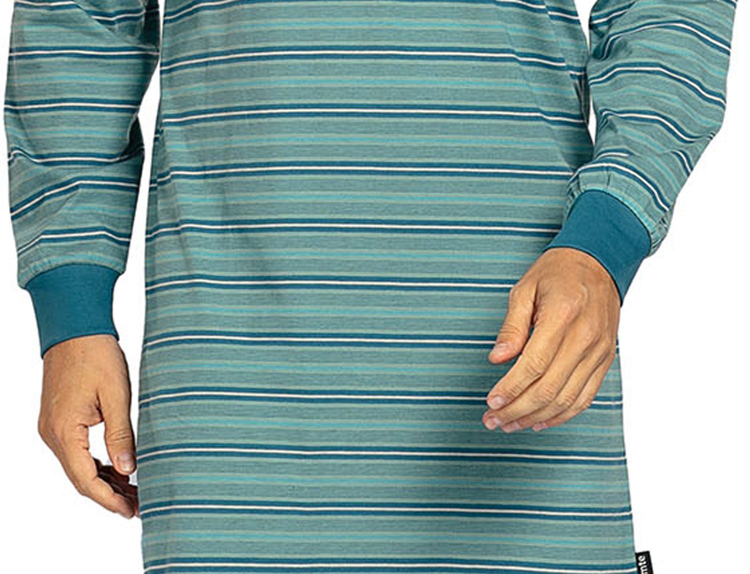 Comte Nachthemd Gentle Frost (Packung, 1-tlg., 1-teilig) Herren Schlafanzug Schlafshirt Langarm Baumwolle Bündchen große Größen