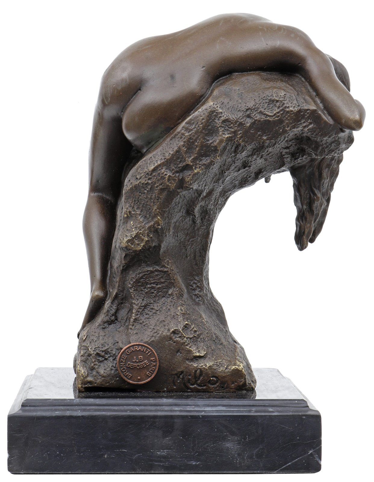 Bronzeskulptur Antik-Stil Erotik Aubaho Statue Bronze Skulptur 17c Frau im Kunst Figur