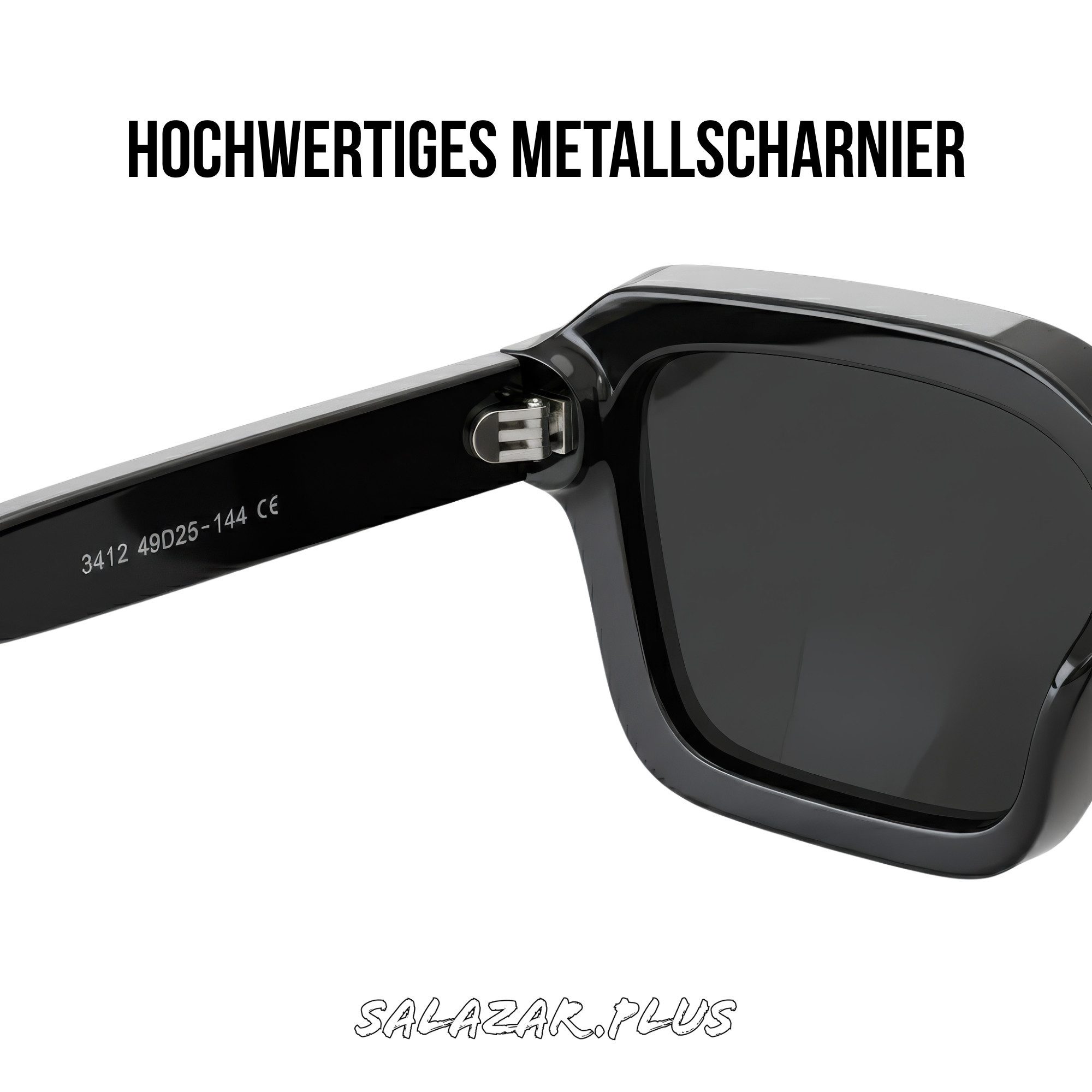 salazar.plus Sonnenbrille Dick Rechteckig Premium Unisex Klotzig Damen Herren Brille