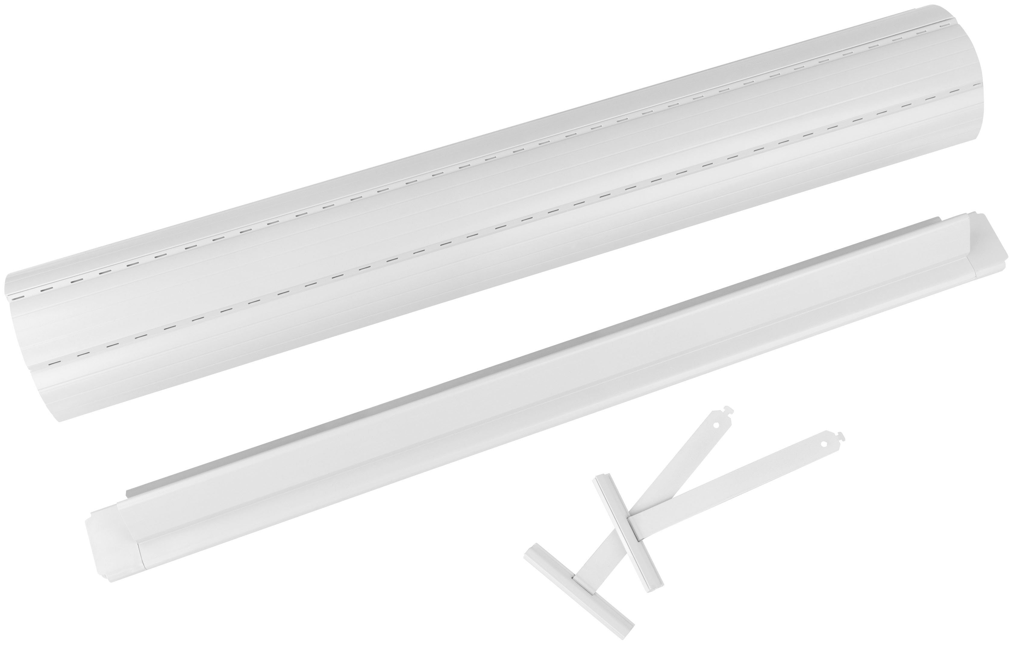 SCHELLENBERG Rollladenpanzer Set für Fenster, Mini System für 40 mm Stahlrohrwelle, Set, PVC Jalousie, in verschiedenen Größen erhältlich, weiß