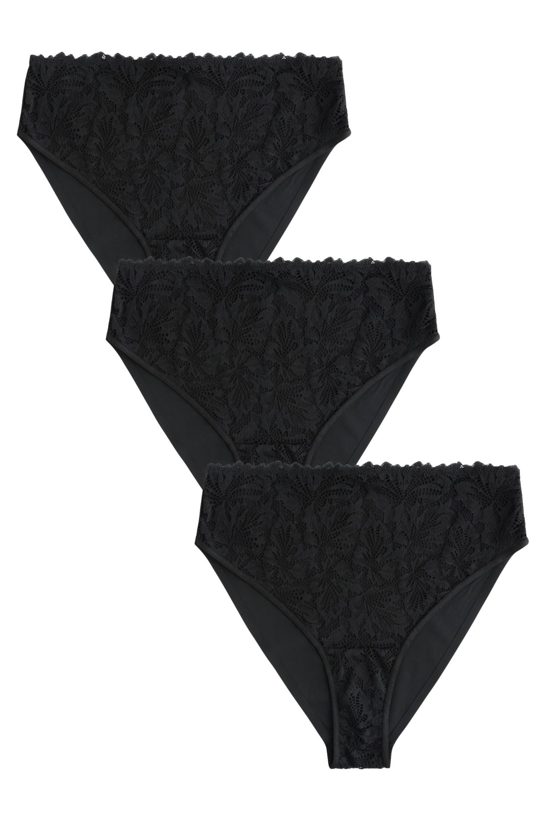 Slip 3 x nahtlose Hochbund-Slips, hoher Beinschnitt