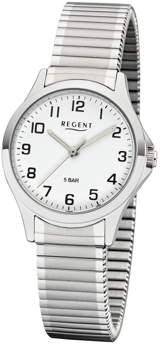 Regent Quarzuhr W0071 - 3085.78.99, Armbanduhr, Damenuhr, Flexband, Zugband günstig online kaufen