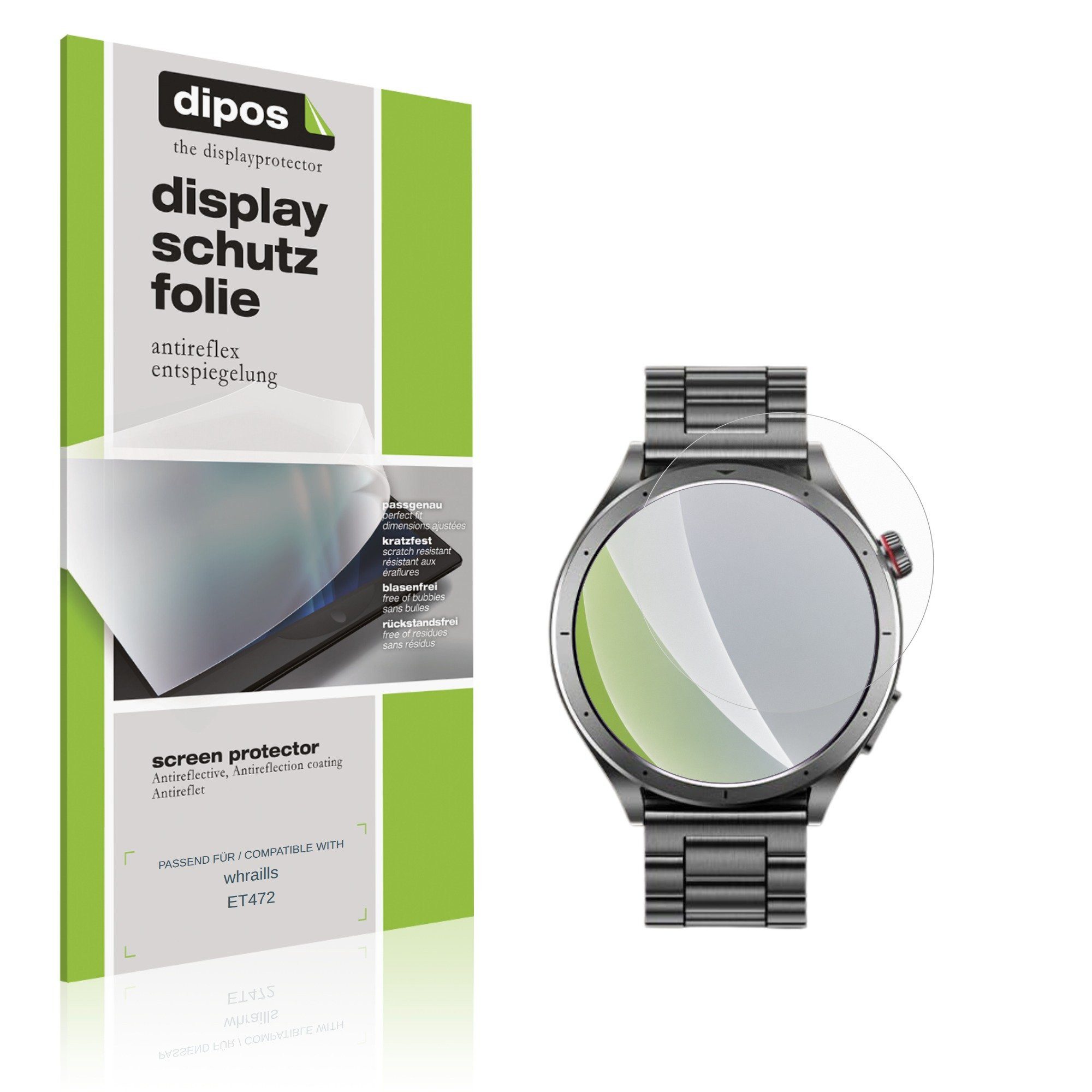 dipos Displayschutzfolie Schutzfolie für whraills ET472, 6 Stück, Displayschutz Schutz Folie Made in Germany
