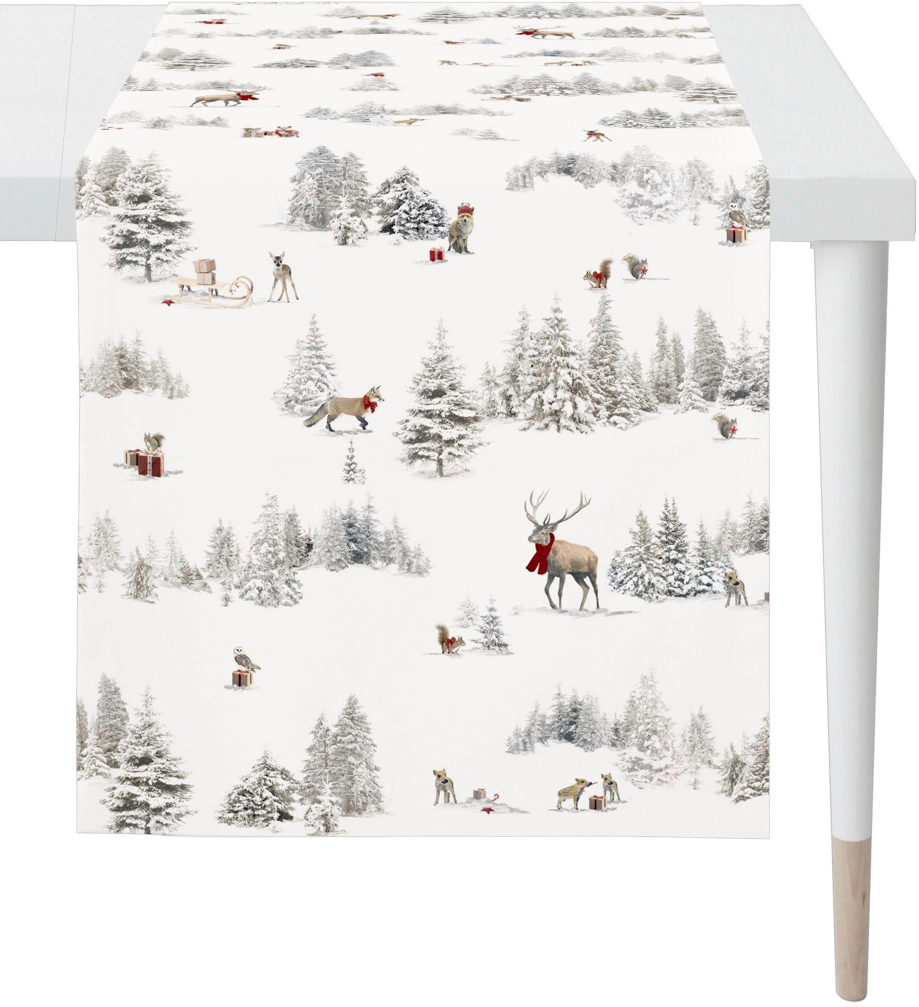 APELT Tischläufer 6201 WINTERWELT, (1-tlg), Digitaldruck Weihnachten Weihnachtsdeko