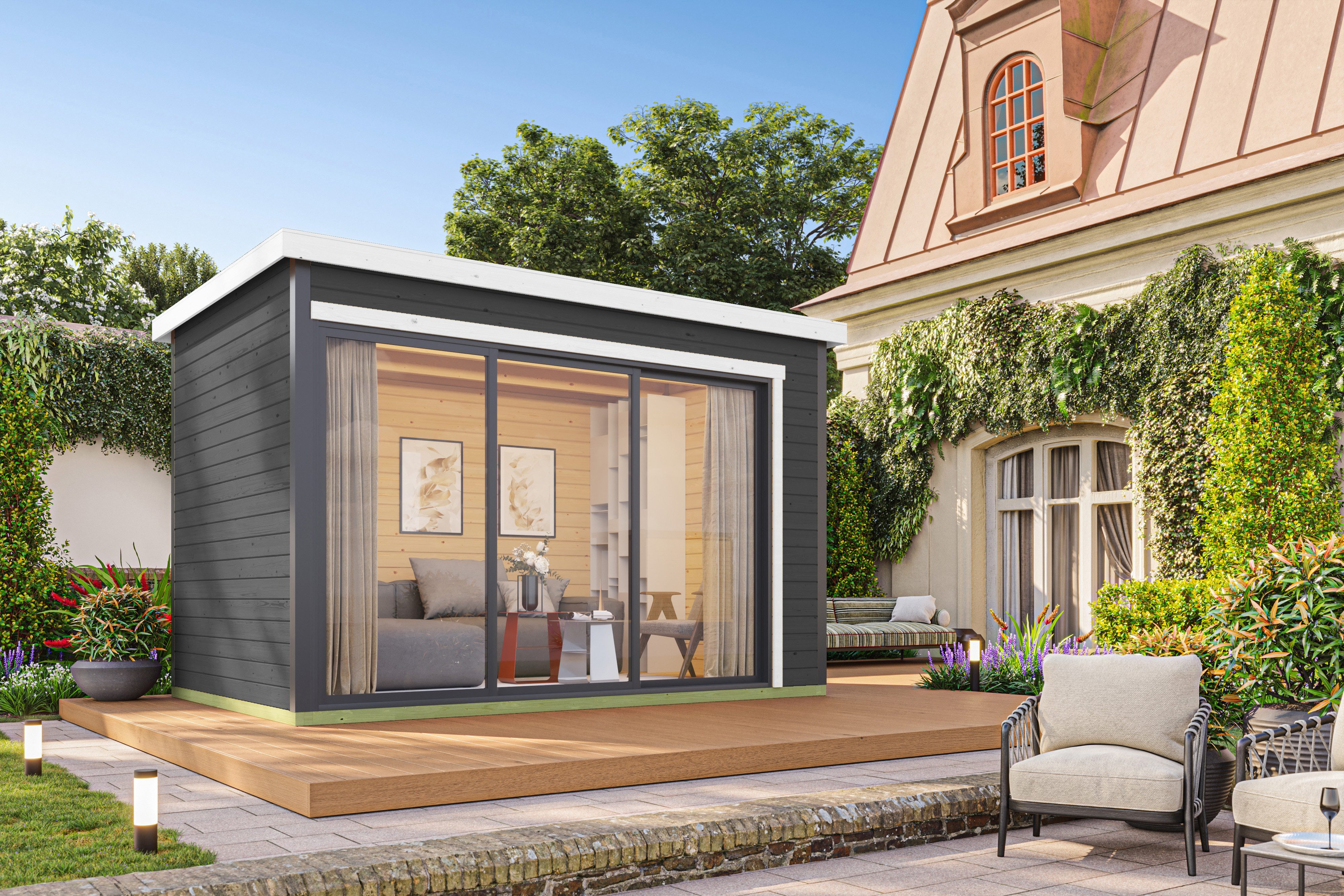 Nordic Holz Gartenhaus AUSTIN 3, BxT: 379,6x259,6 cm