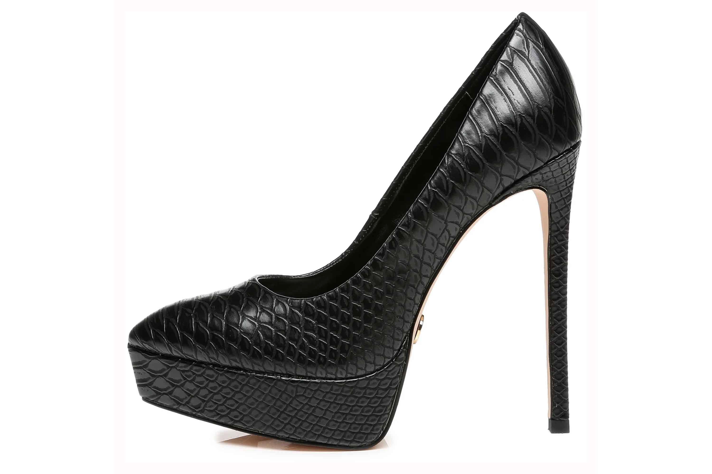 Giaro [D2C] SCANT BLACK SNAKE Pumps