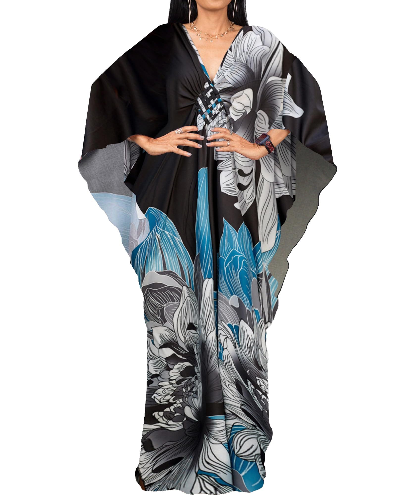 RWEUOQ Strandkleid Maxikleid Strand-Tunika Bikini-Überwurf Beachwear günstig online kaufen