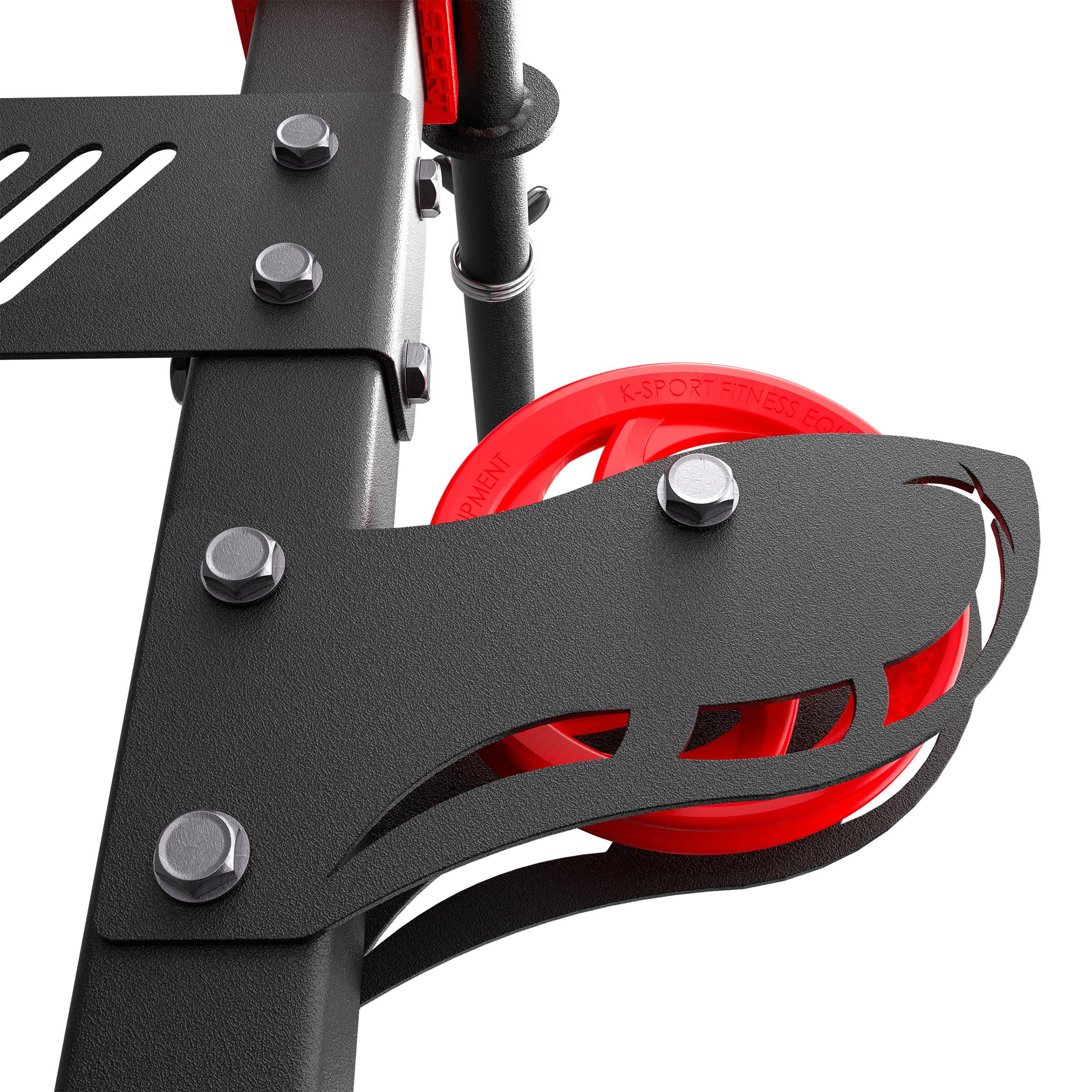 K-SPORT Kraftstation Oberer & unterer Kabelzug zur Wandmontage, (Fitness-Seilzug für effektiven Muskelaufbau, Kabelzugstation zum Trainieren Aller Muskeln), Made in EU!