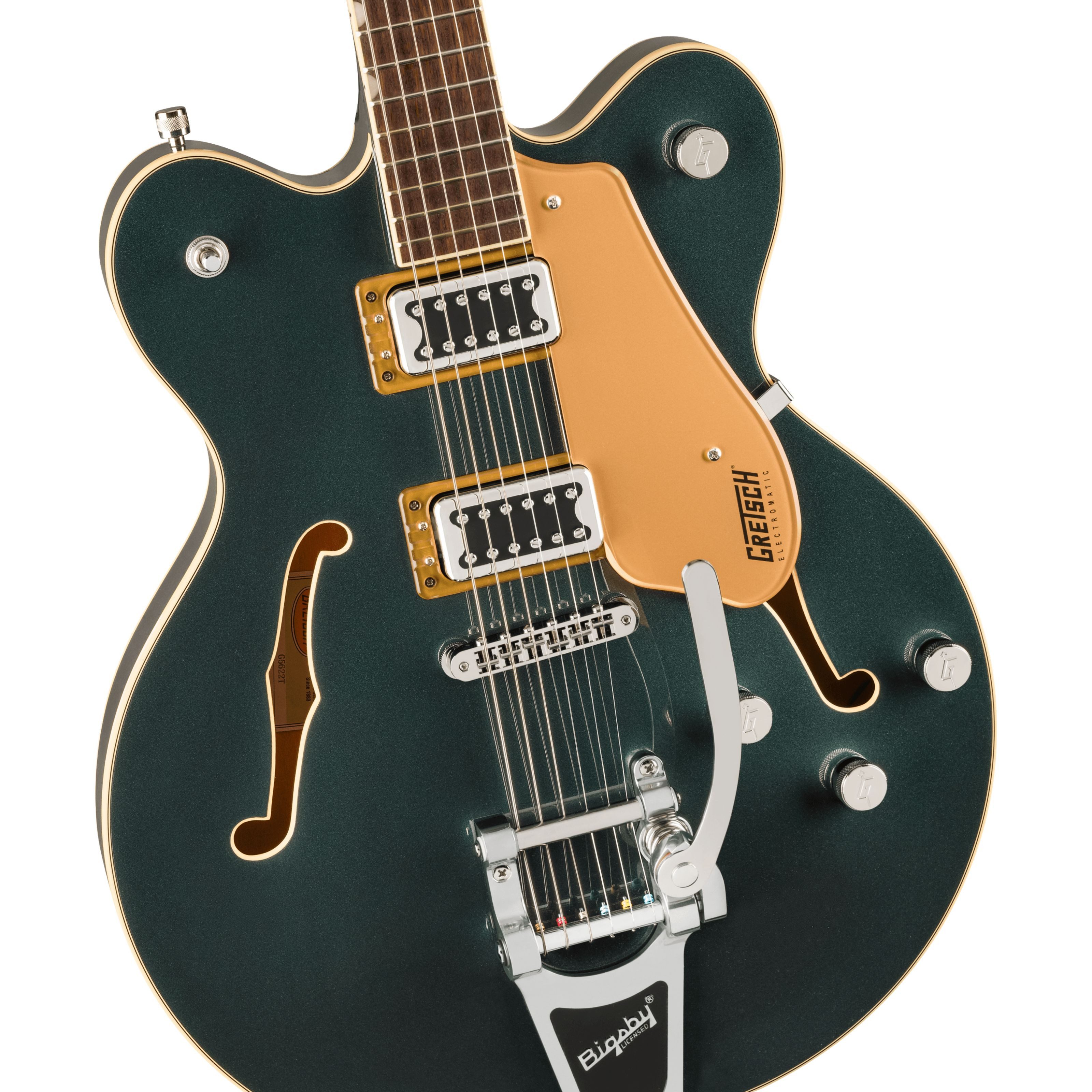 Gretsch Halbakustik-Gitarre, G5622T Electromatic Center Block Double-Cut Bigsby Green Semi Acoustic Guitar, Halb-Akustik Gitarren, Semi Hollow-Modelle, G5622T Electromatic Center Block Double-Cut Bigsby Cadillac Green -