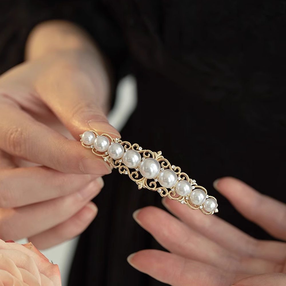 The Beauty House Haarspange Haarklammer Haarkamm Haarschmuck mit Zirkonia und Perlen