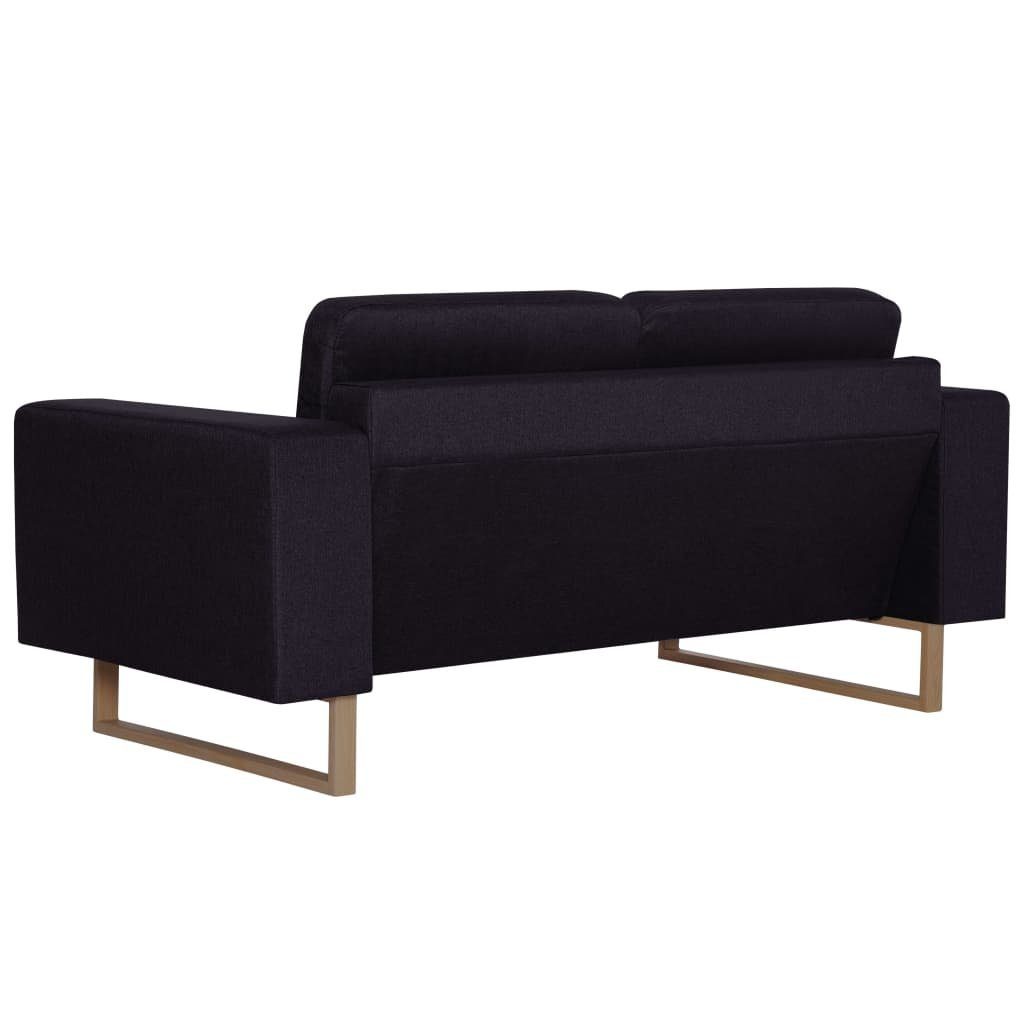 vidaXL Sofa 2-Sitzer-Sofa Schwarz Couch Stoff