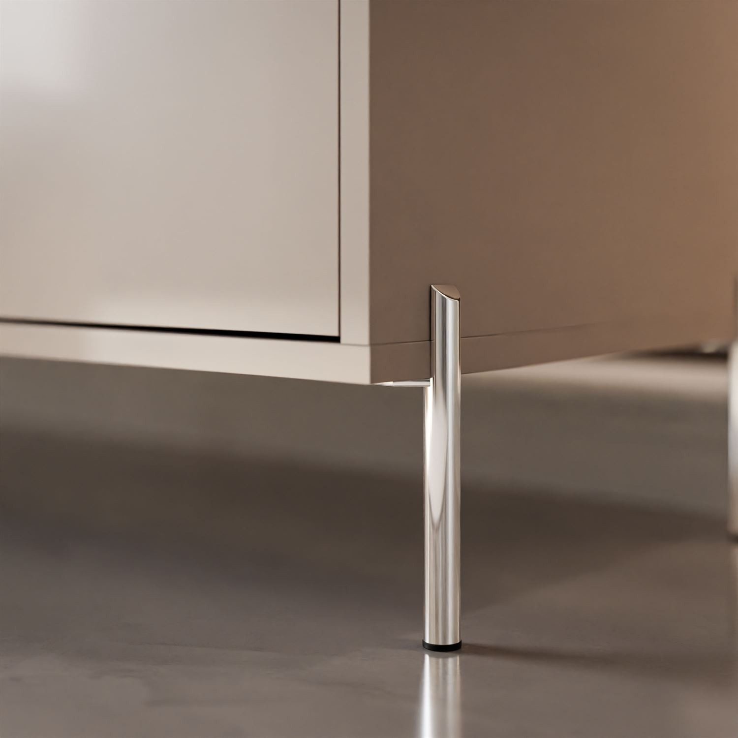 Lookway Kommode SANAYI Kaschmir auf Füßen – Hochglanzfronten und Push-to-Open, 154x40x78 cm – Bild 5 von 5
