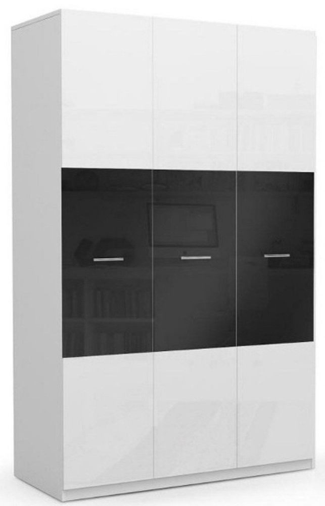 Xlmoebel Kinderkleiderschrank Hochglanz Kinderzimmerschrank in Weiß Holz (Kleiderschrank) Hergestellt in Europa
