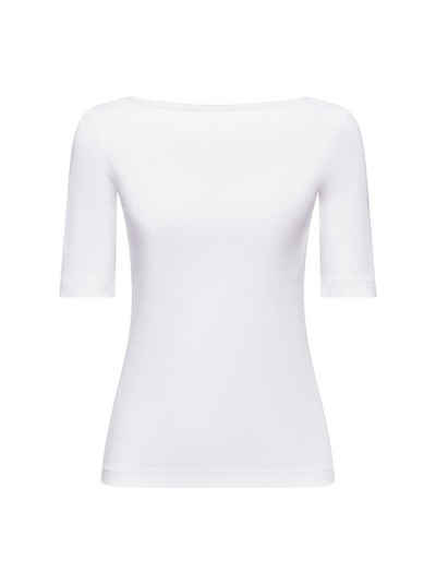 Esprit T-Shirt T-Shirt mit Bootausschnitt (1-tlg)