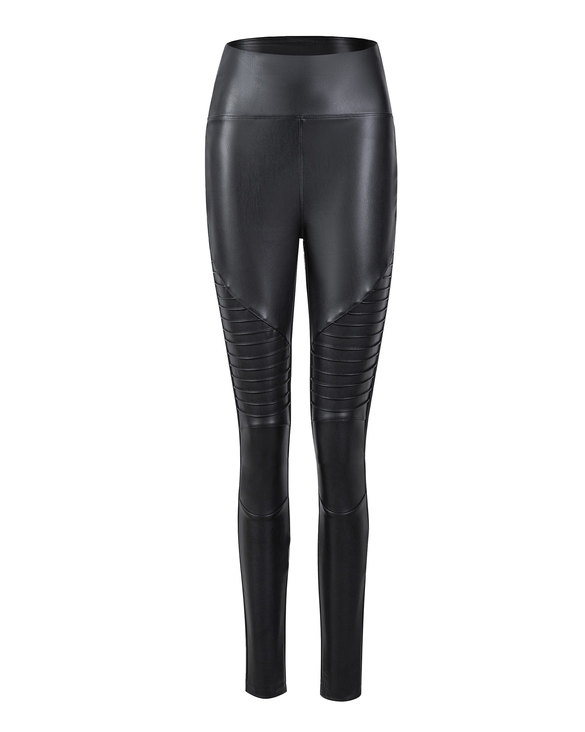 SASSYCLASSY Lederhose Highwaist Biker Thermoleggings in Lederoptik, Kunstle günstig online kaufen